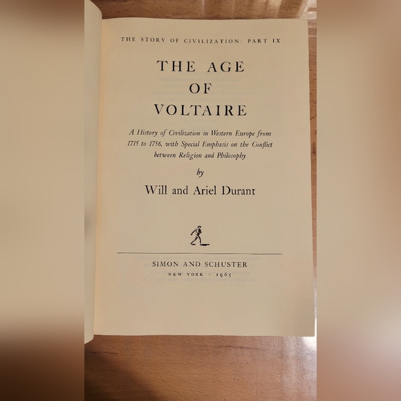 VTG 1965 The Age of Voltaire - Durant; Story of Civilization Vol IX HC w/DJ - Picture 9 of 14